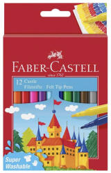 Faber-Castell Faber Castell kimosható filctoll készlet 12 darabos - kastélyos (FC-554201)