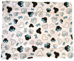  Lapos ovis párna 40x50 cm - türkiz egérfejes mintával