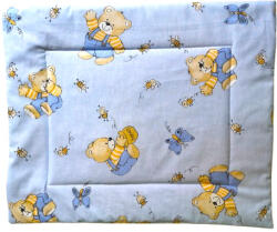  Lapos gyerek kispárna kék alapon aranyos macis méhecskés 40x50cm