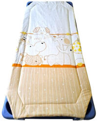  Óvodás töltött gumifüles lepedő Az én állatkertem mintával - 55x130 cm-es méretben
