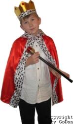  király gyerek farsangi jelmez (korona, jogar, palást)