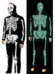  csontváz jelmez, sötétben világító (110-116 méret)