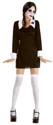  Wednesday Addams stílusú gótikus lány jelmez (SL-GU12) 120-130 cm