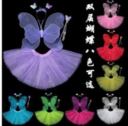  pillangó szett szoknyával (zöld és pink)