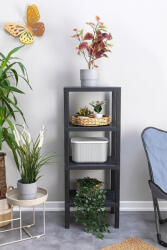 Sev Plastic Tároló polc műanyag 4 szintes 38x33x96cm Szín: Fekete