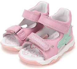 D. D. Step Könnyű, valódi bőr, pink D. D. step kislány szandál, villogó LED-del