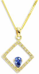 White & Black Csepp tanzanit medál gyémánt keretben (AU14182)