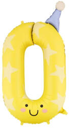 Partydeco Számos lufi 34" 86cm óriás színes szám, számjegy 0 (LUFI930406)