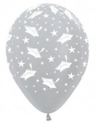  Ballagási latex lufi 12" 30cm, Ezüst (LUFI348381)