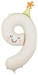 Partydeco Számos lufi 34" 86cm óriás színes szám, számjegy 9-es (LUFI691625)