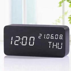 ProCart Ceas digital LED, ora, data, temperatura, alarma, alimentare duala, MDF (594210)