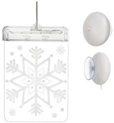 MT Malatec Ornament LED pentru fereastra, fulg de nea 3D, 6 LED-uri lumina alb cald, 17x11, 5x1, 5 cm (FSI15579)