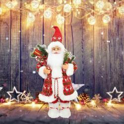 Procart Figurina Mos Craciun, imbracaminte, caciula si accesorii, 30 cm (SANTA30WHITE)