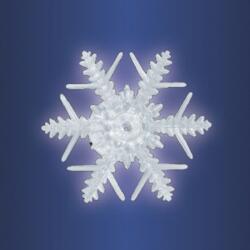 Somogyi Elektronic Fulg de zapada LED, lumina alba, 10 cm, decor fereastra Craciun, Home (KID331/WH)