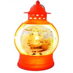 IDei Felinar decorativ cu LED, decor Craciun, 9 x 12.5 cm, plastic (BSM078155)