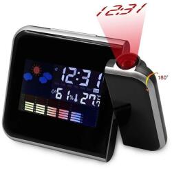 ProCart Ceas de birou, proiector cu LED reglabil, ecran LCD, alarma, data, statie meteo de interior (594196)