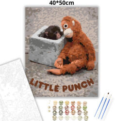  Az első pillantás - Punch és Ora-mama - számfestő készlet - 40×50 cm (Keretre feszítve)