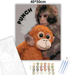  Örökre melletted - Punch - számfestő készlet - 50×60 cm (Keretre feszítve)