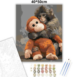  Az ölelés, ami mindent megold - Punch - számfestő készlet - 60×70 cm (Keretre feszítve)