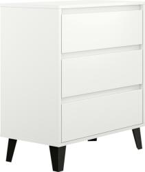 Mobikon Comoda DTD laminat alb negru Bogan 70x38, 8x78, 4 cm (0000414807)