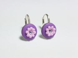 Atellier Wearable Art Cercei din argint Colours pentru copii - violet
