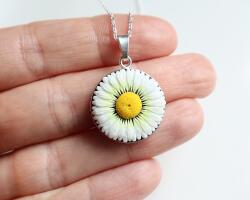 Atellier Wearable Art Pandantiv Daisy Dream pe suport din argint - pandantiv cu lănțișor