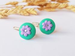 Atellier Wearable Art Cercei din argint Colours pentru copii - verde