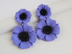 Atellier Wearable Art Cercei Floralia - mov și negru