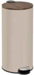 5five Cos gunoi Mdern creme, rotund, metal, cu pedala, 29.2 x D. 37.7 x H. 59.5 cm Cos de gunoi