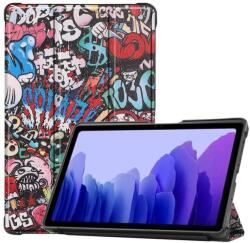  Patte okos PU bőr pénztárca tok tablethez Samsung Galaxy Tab A7 10.4 (2020) T500 - graffiti (101229169B)
