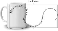  Fehér kerámia bögre 330ml képpel - hangjegyek (HRNEK-90X82-BILY-51)