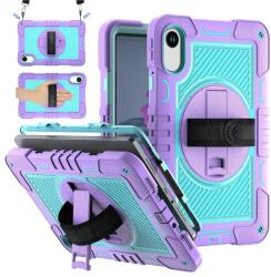  Strape tartós borító kézi fogantyúval és pánttal Xiaomi Redmi Pad 2 - lila/kék-zöld (6602008999F)