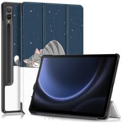  Nyomtatás intelligens záró tok a Samsung Galaxy Tab S9 FE+ készülékhez - macska (660204456D)