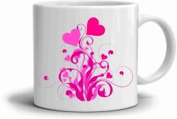  Fehér kerámia bögre 330ml képpel - rózsaszín szerelem (HRNEK-90X82-BILY-245)
