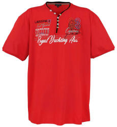 LAVECCHIA tricou polo barbati 608 oversize Rosu 7XL