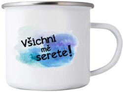  Fehér bádog bögre 380ml képpel - mindannyian megdugtok (HRNEK-PLECH-80X87-411)