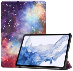  Patte intelligens PU bőr tok Samsung Galaxy Tab S8 tablethez - univerzum (101244193B)
