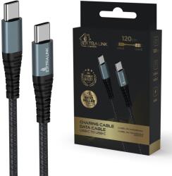 Extralink Smart Life USB Type-C to Type-C Black USB-C to USB-C Cable 120cm (CABESL07)
