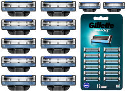 Gillette Utántöltők Gillette Mach Borotvához 3 Kés Pengék MACH3 x12 Borotvához (7702018572526)