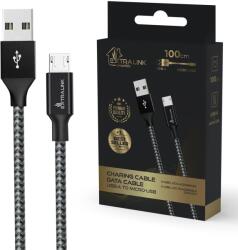 Extralink Smart Life USB-A to Micro-USB Cable Black, 100cm (CABESL09)