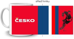  Fehér kerámia bögre 330ml képpel - hoki bögre Csehország (HRNEK-90X82-BILY-465)