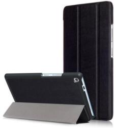 Háromrétegű, pattintható PU bőr tok Lenovo Tab 3 7 Plus-hoz - fekete (10180820A)
