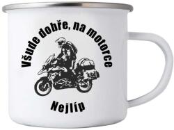  Fehér bádog bögre 380ml kép - a legjobb motoron (HRNEK-PLECH-80X87-424)