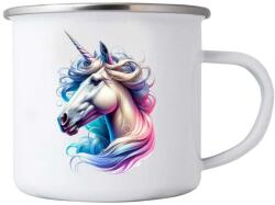  Fehér bádog bögre 380ml képpel - varázslatos unikornis (HRNEK-PLECH-80X87-205)