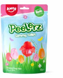 Amos Sweets Peelerz Tulipános Hámozható Gumicukor Eper- Narancs- Barack 65G (GM65G463)