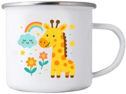  380 ml-es fehér bögre képpel - zsiráf (HRNEK-PLECH-80X87-74)