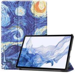  Patte okos PU bőr tablet tok Samsung Galaxy Tab S8 - olajfestmény (101244193F)