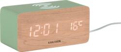 Karlsson Ceas deșteptător Block LED, cu încărcare inductivă, verde pădure (KA5933GR)