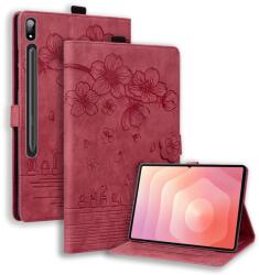  Virágok záródó tok Samsung Galaxy Tab S11 Ultra - piros (6602010086C)