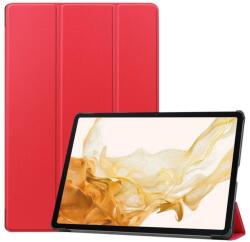  Pozicionáló intelligens PU bőr táblagép tok Samsung Galaxy Tab S8 Plus - piros (101244194C)